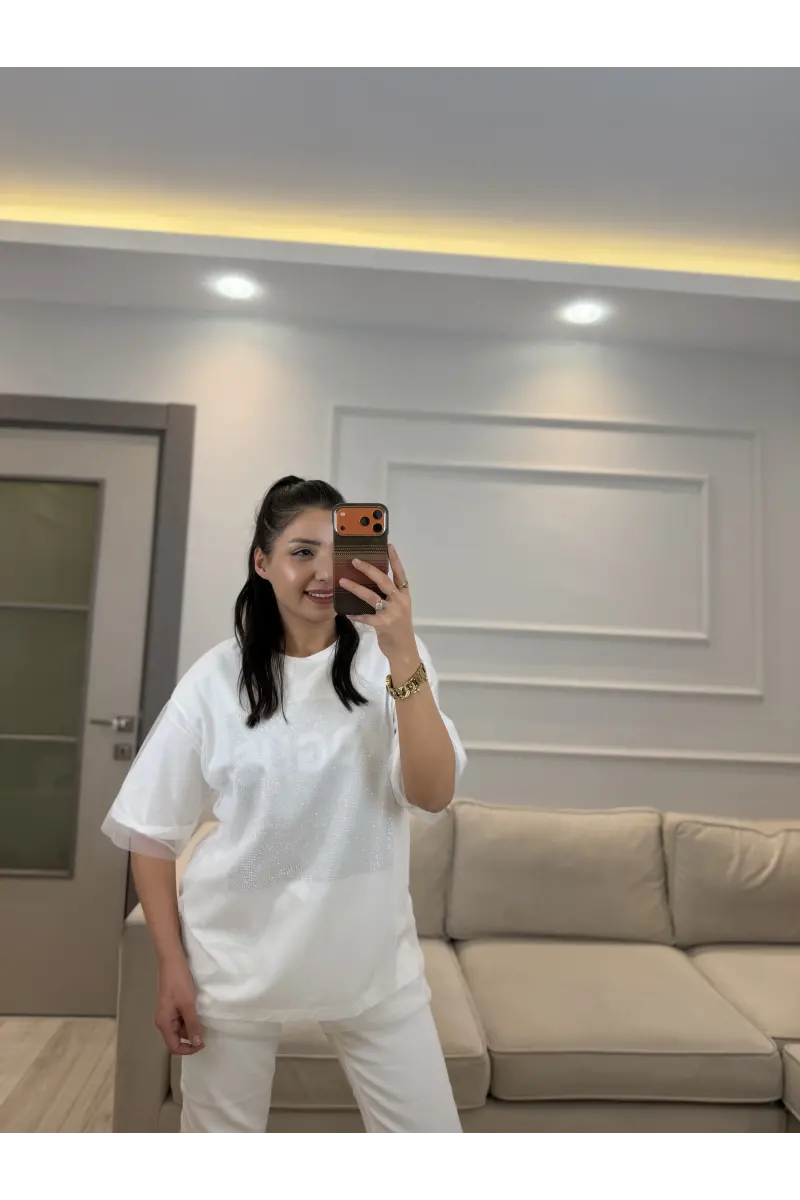 Vogax Tül Detaylı T-Shirt