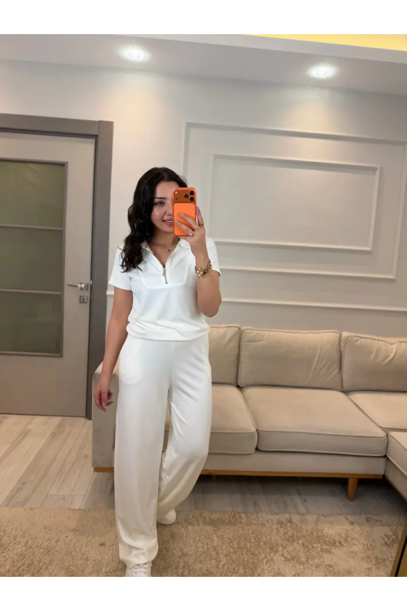Oysh Fermuarlı Polo Yaka İkili Takım