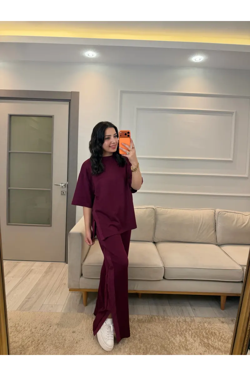 Oysh Yan Yırtmaçlı Paraşüt Garnili Takım