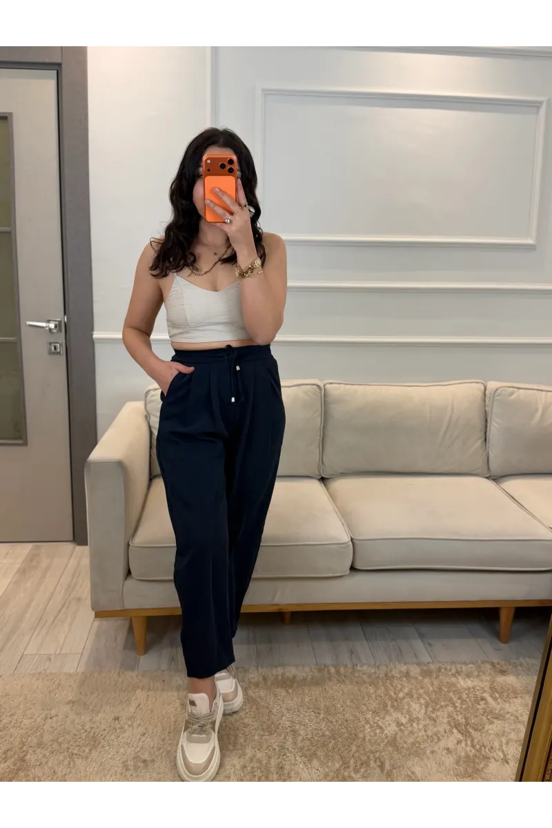 Lucka Pileli Şalvar Model Pantolon