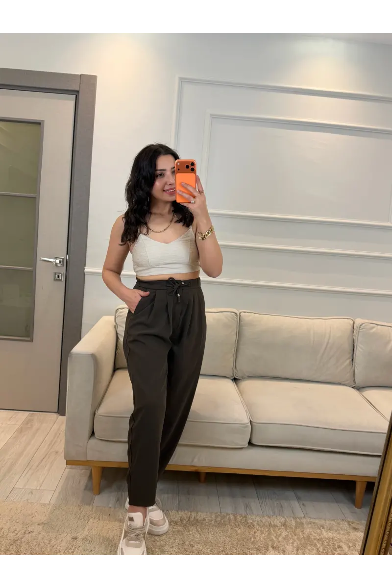 Lucka Pileli Şalvar Model Pantolon