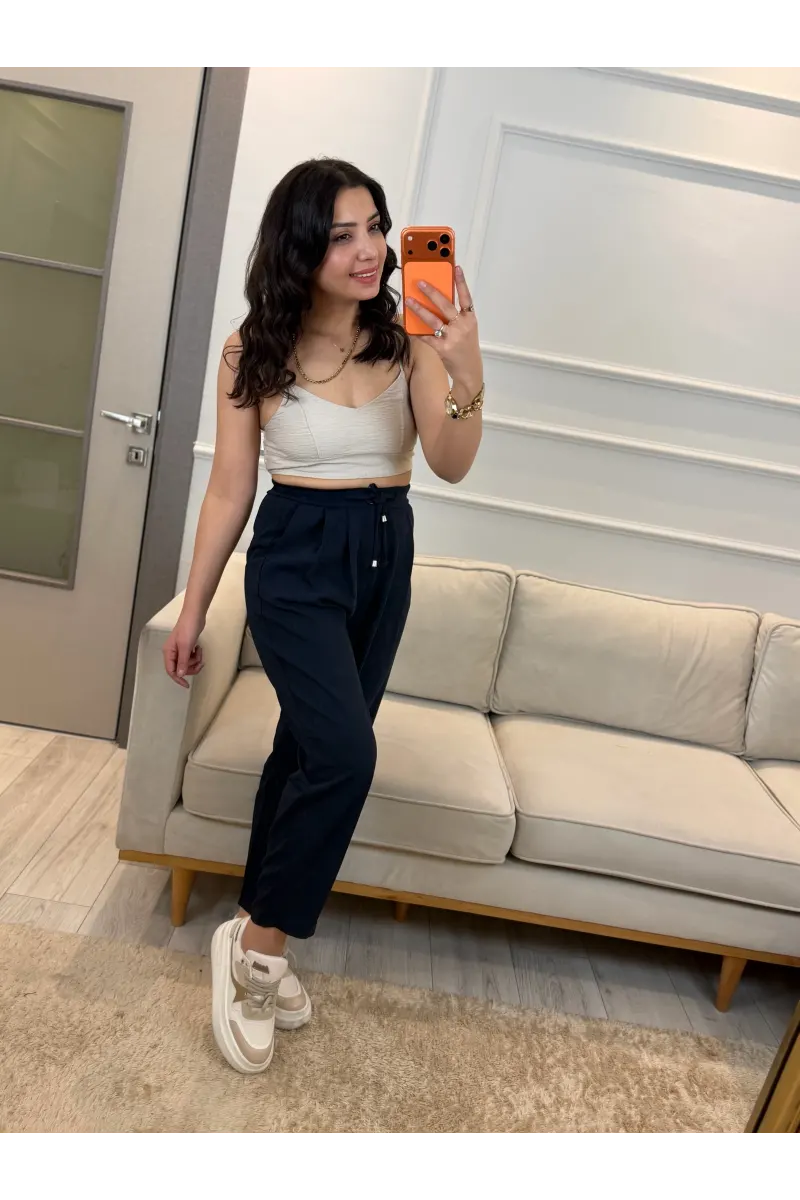 Lucka Pileli Şalvar Model Pantolon
