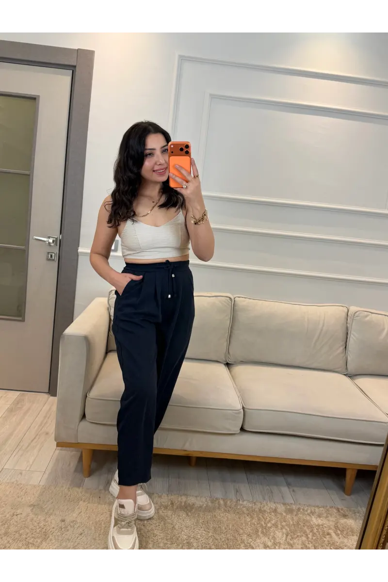 Lucka Pileli Şalvar Model Pantolon