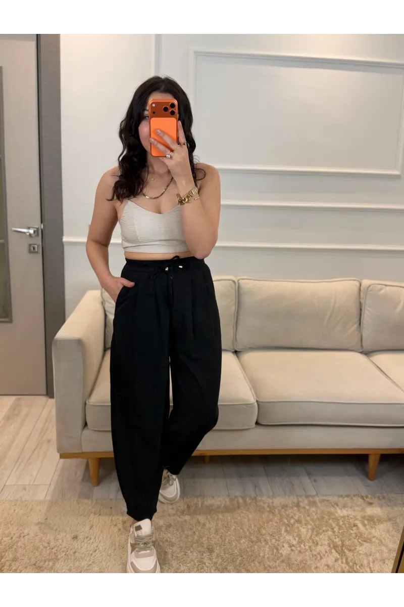 Lucka Pileli Şalvar Model Pantolon
