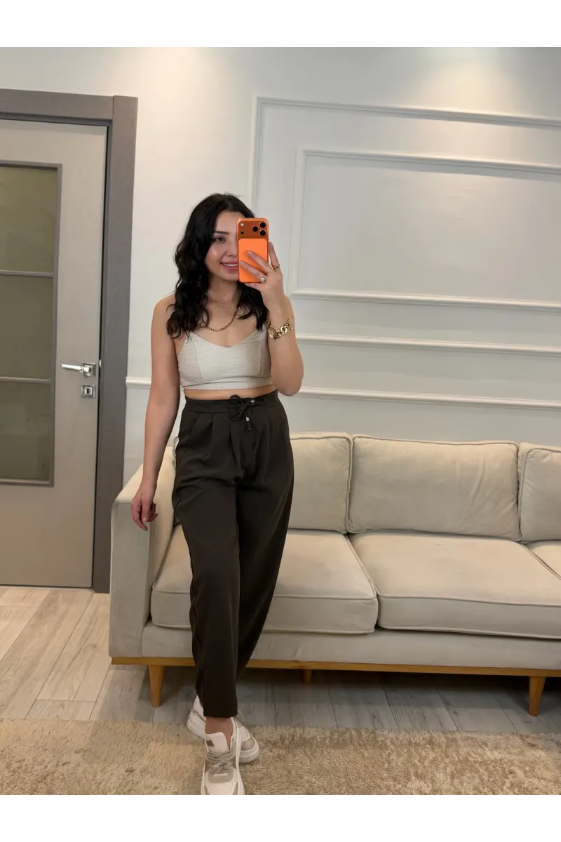 Lucka Pileli Şalvar Model Pantolon