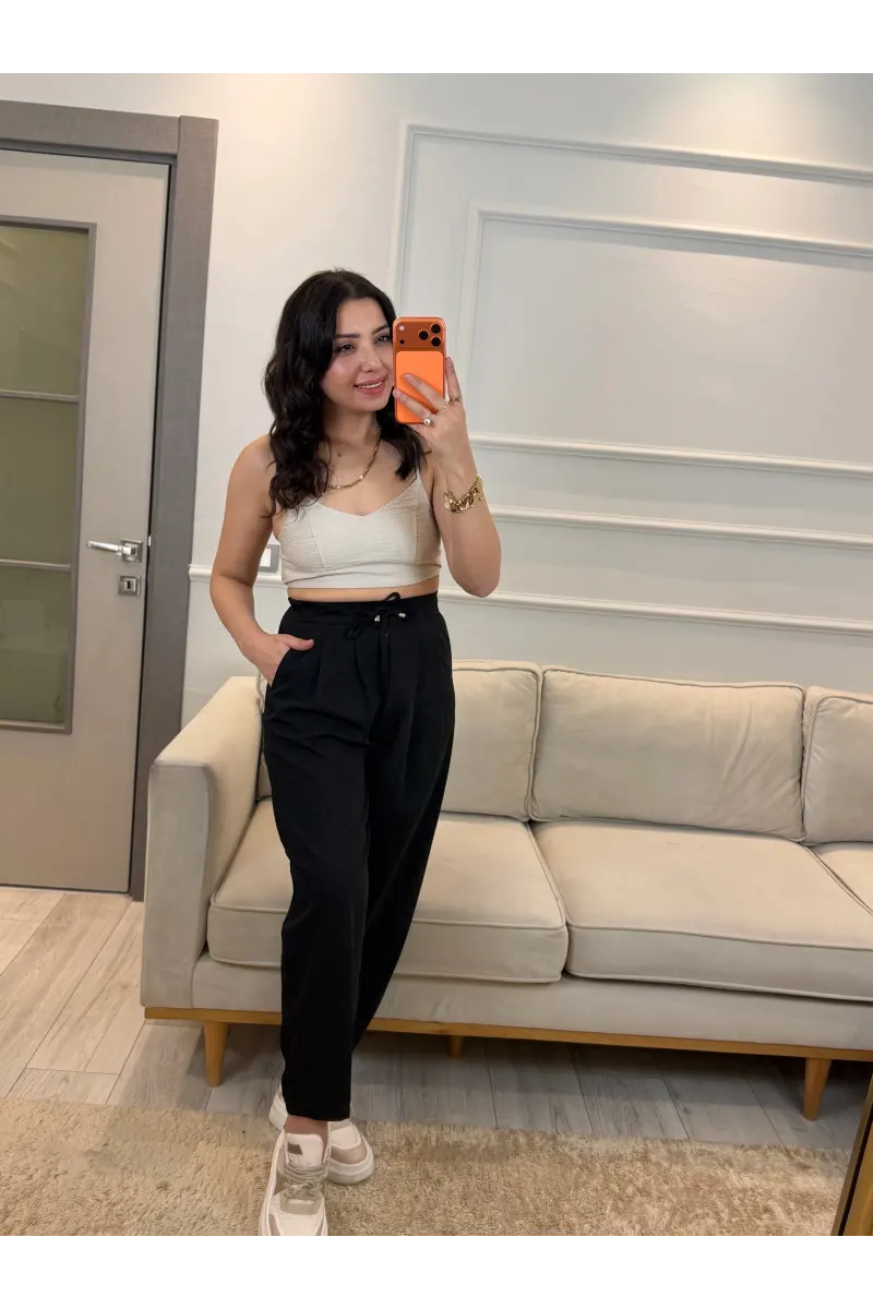 Lucka Pileli Şalvar Model Pantolon