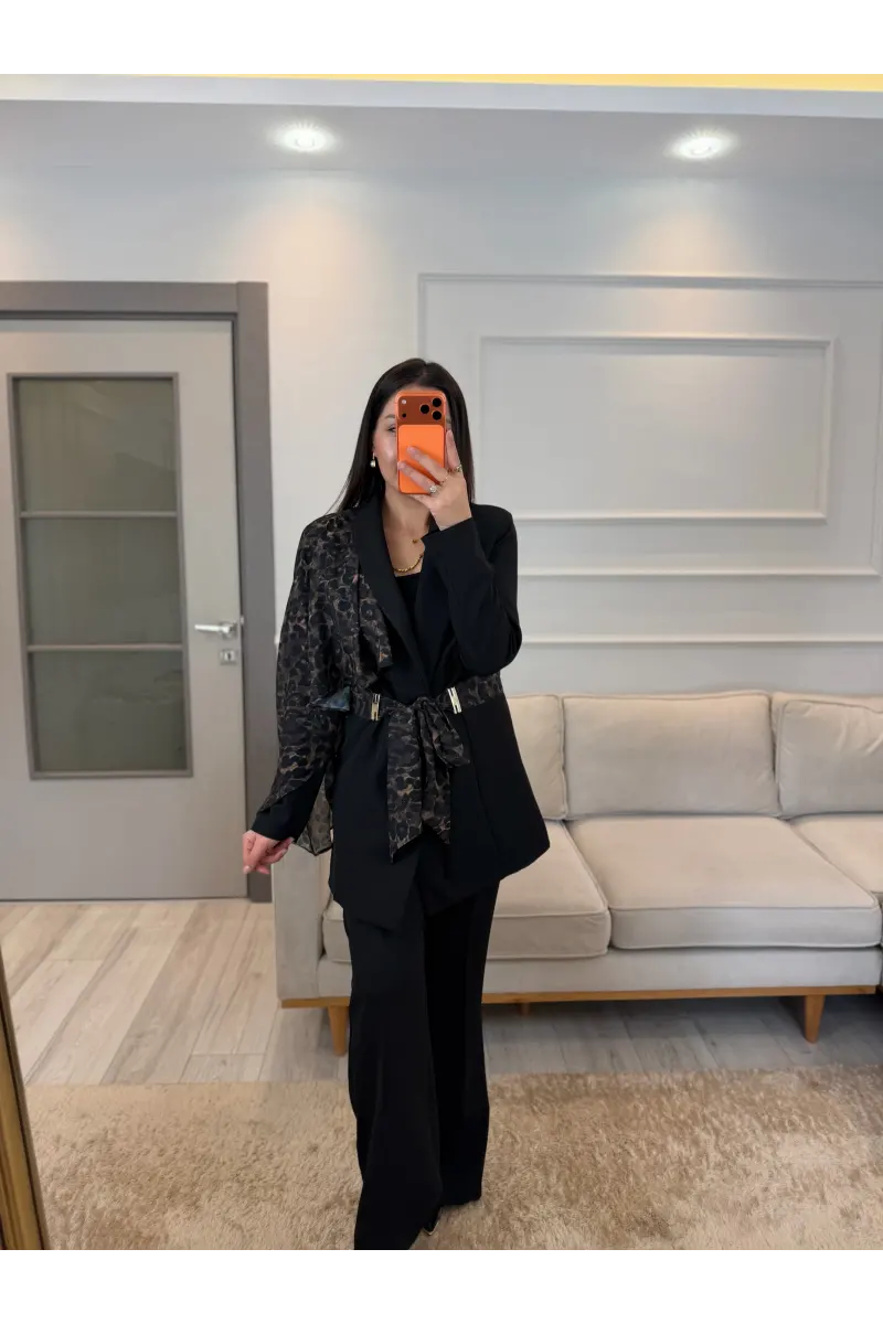 Premium Şal Detaylı Ceket Pantolon Takım