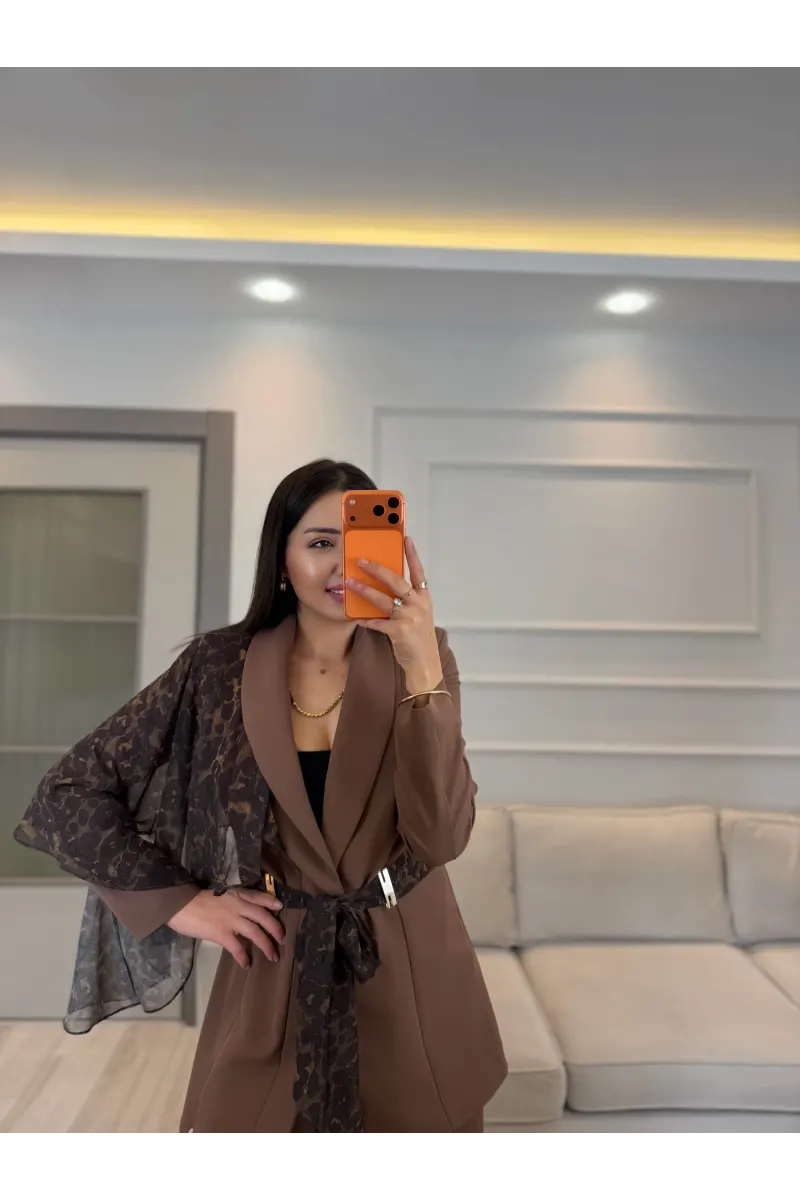 Premium Şal Detaylı Ceket Pantolon Takım