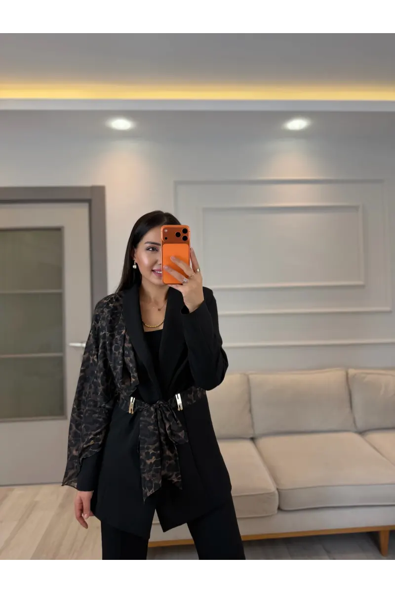 Premium Şal Detaylı Ceket Pantolon Takım