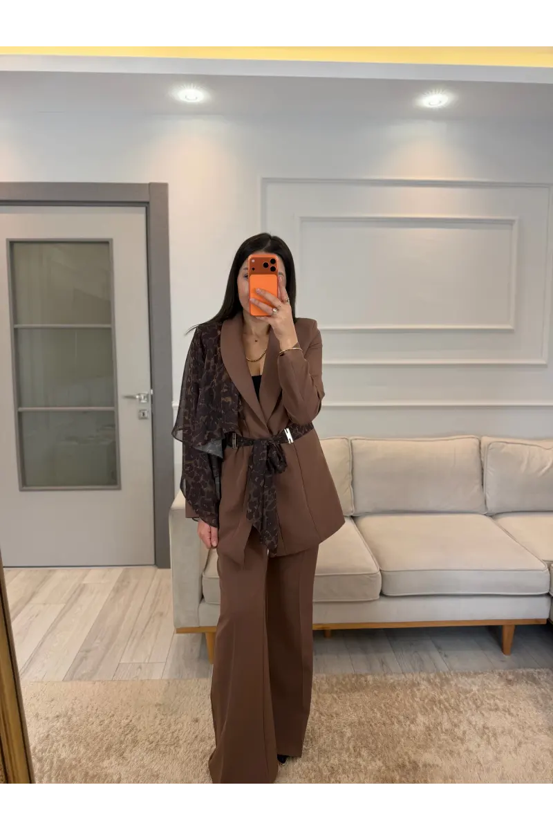 Premium Şal Detaylı Ceket Pantolon Takım