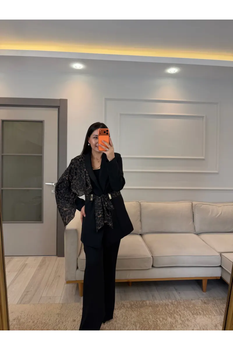 Premium Şal Detaylı Ceket Pantolon Takım