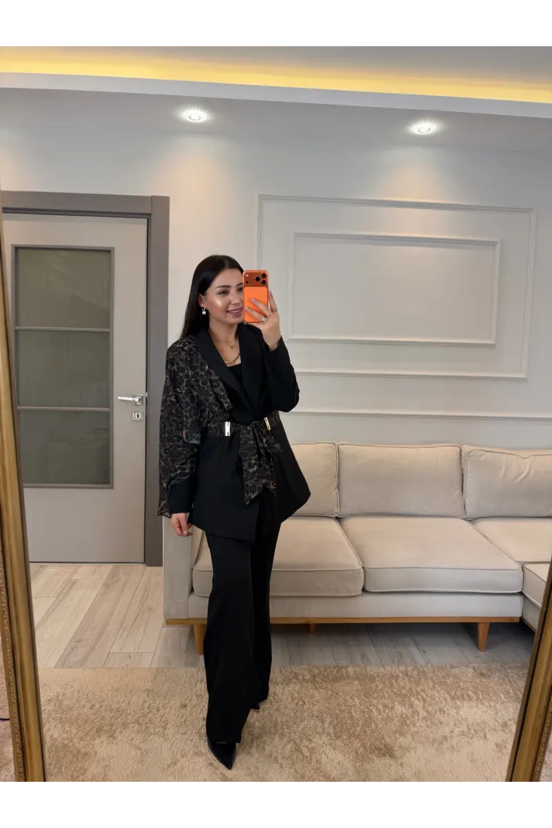 Premium Şal Detaylı Ceket Pantolon Takım