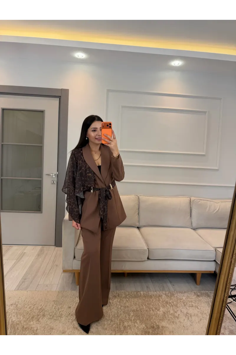 Premium Şal Detaylı Ceket Pantolon Takım