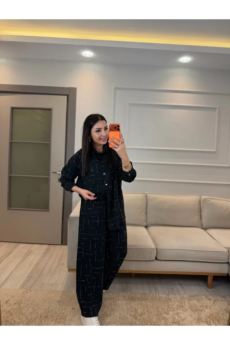 Tensel Sıra Taşlı İkili Takım