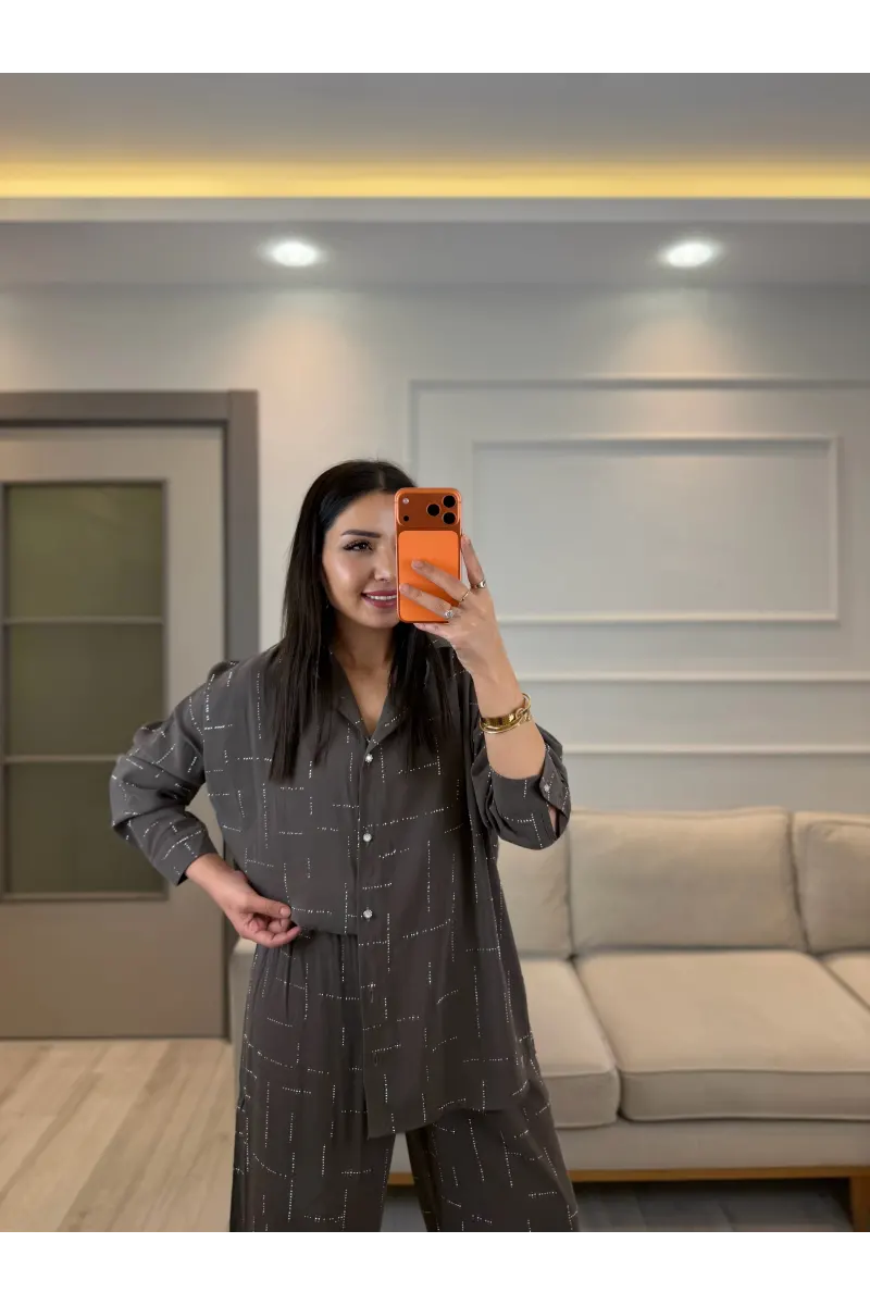 Tensel Sıra Taşlı İkili Takım