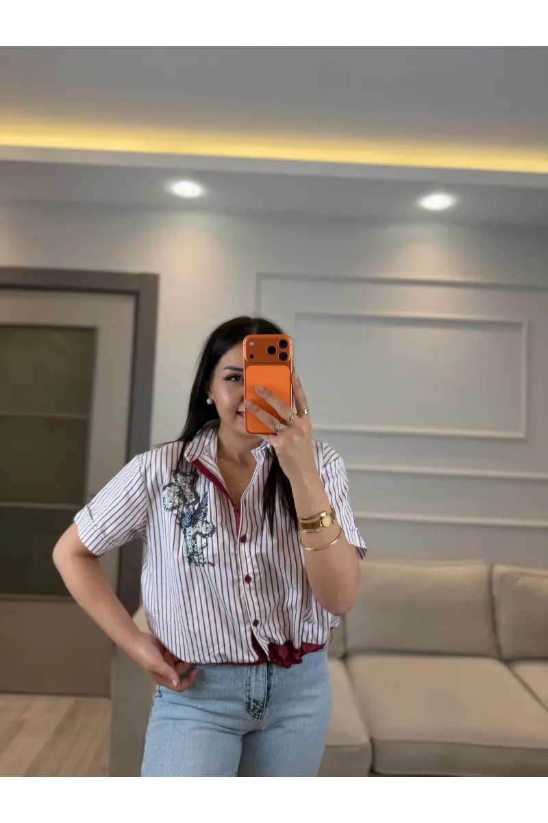 İpkyl Çizgili Paraşüt Detaylı Gömlek