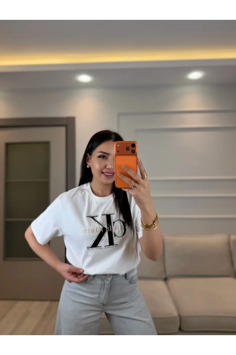 Ck Büyük Taşlı T-Shirt