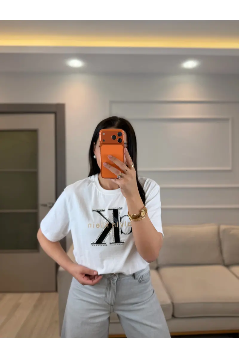 Ck Büyük Taşlı T-Shirt