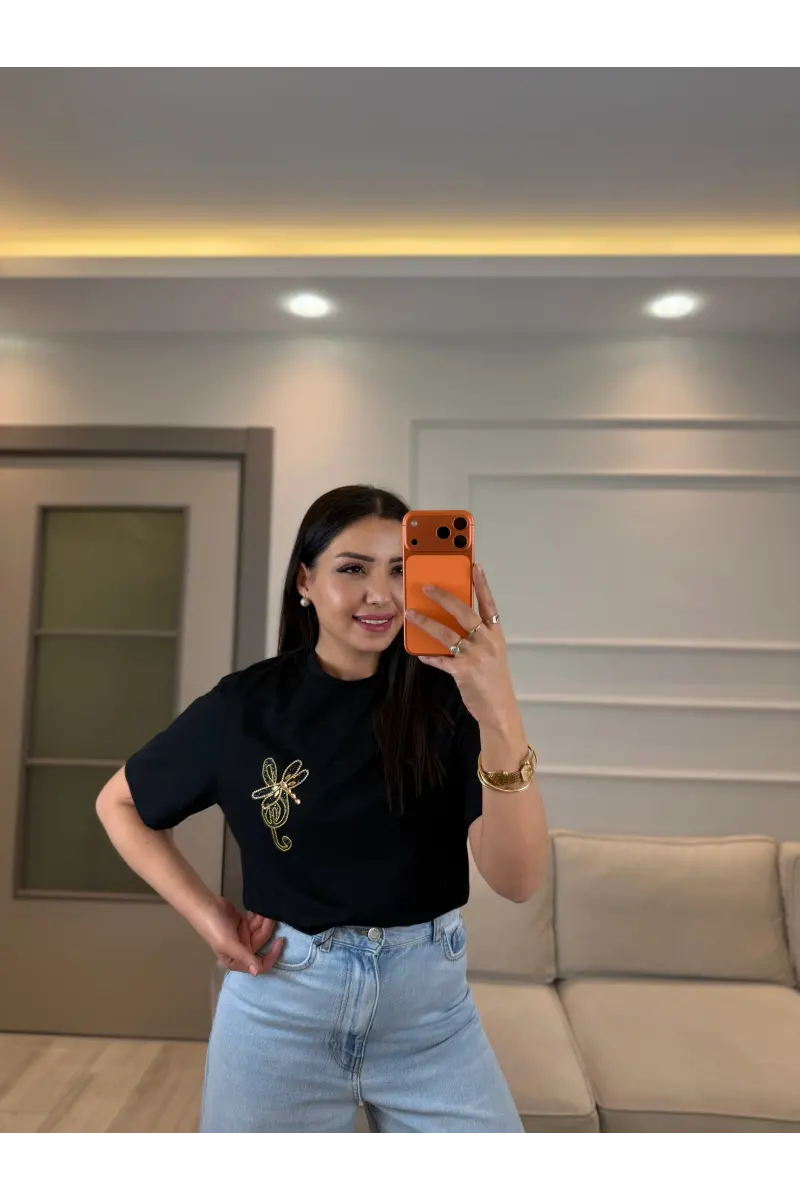 Orj Zra Taş Detaylı T-Shirt