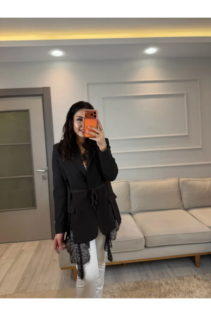 Mrka Muadil Dantel Detaylı Blazer Ceket