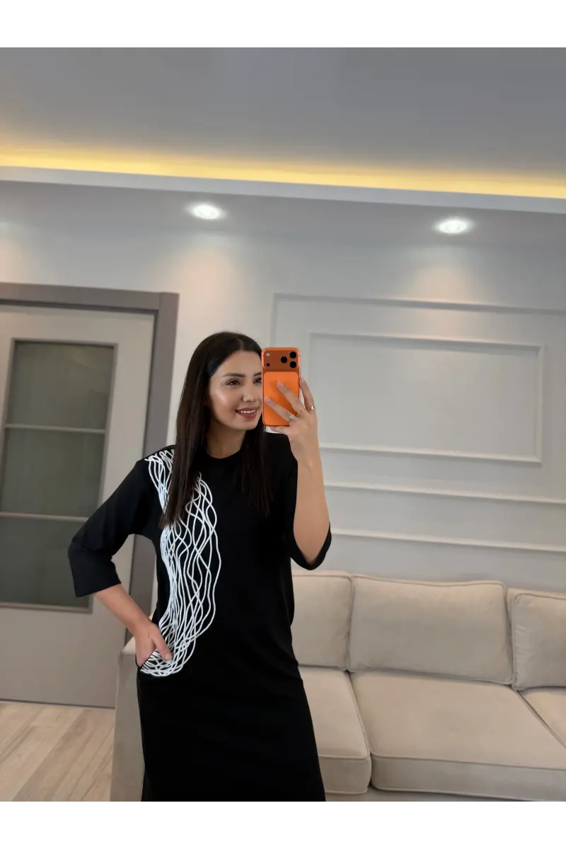 Tasarım Modal İşleme Detaylı Elbise