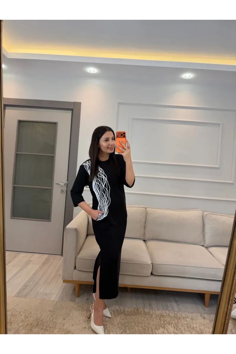 Tasarım Modal İşleme Detaylı Elbise