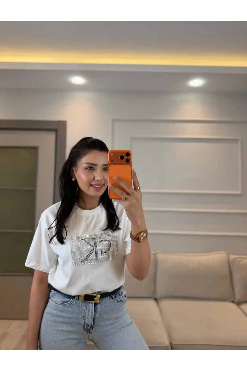 Ck Kare Taş T-Shirt