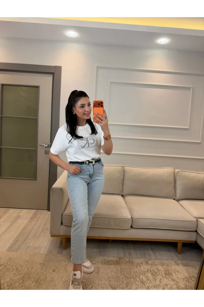Ck Kare Taş T-Shirt