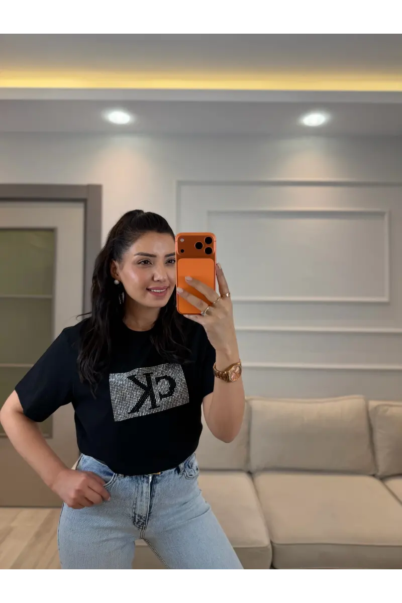 Ck Kare Taş T-Shirt