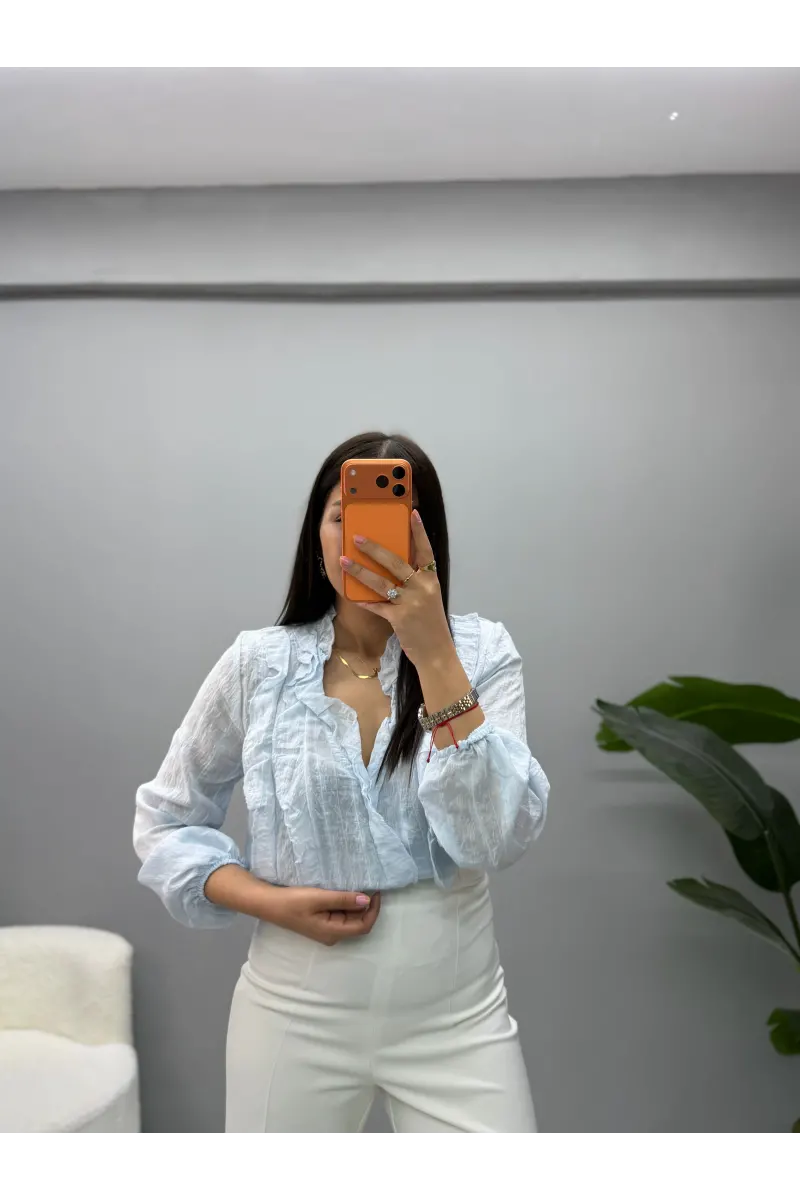 Premium Fırfırlı Tensel Bluz