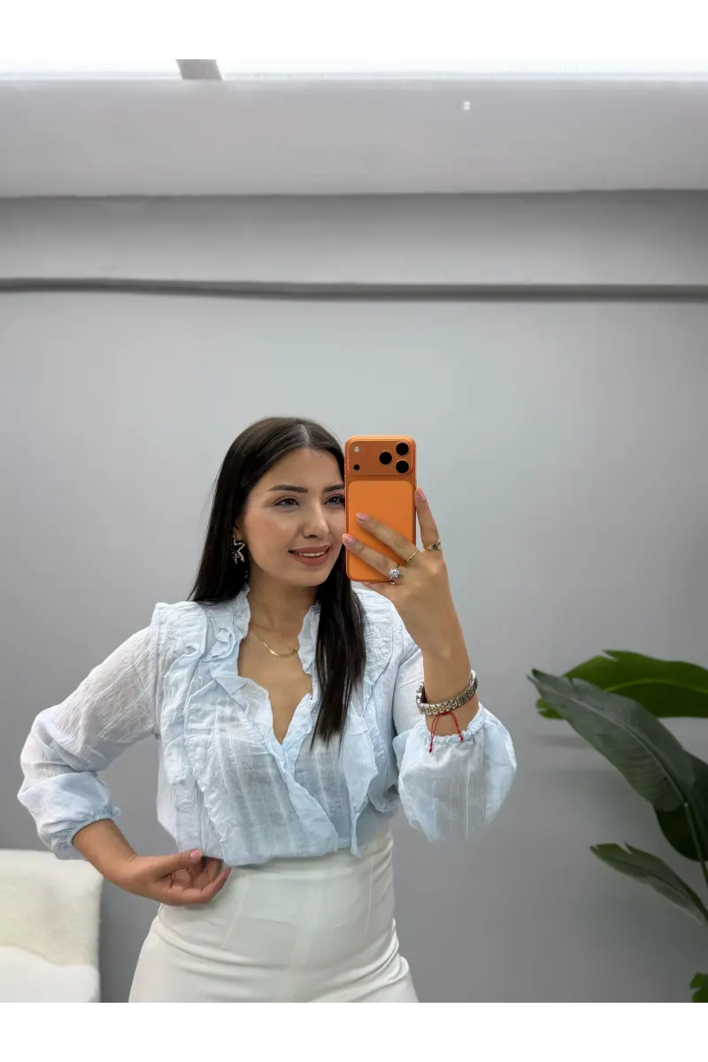 Premium Fırfırlı Tensel Bluz