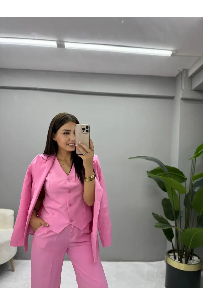 Raha Blazer Ceket Yelek Pantolon Takım