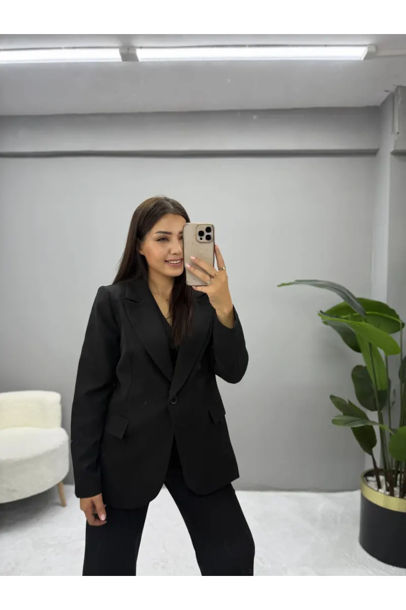Raha Blazer Ceket Yelek Pantolon Takım