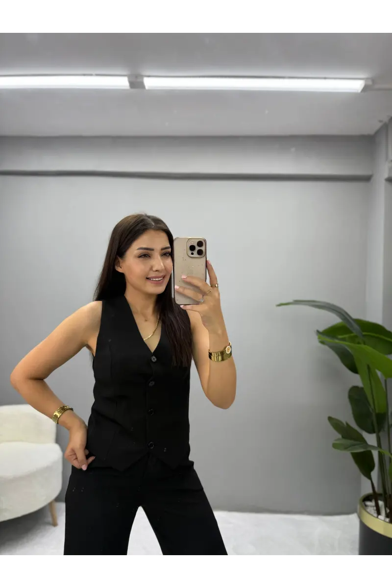Raha Blazer Ceket Yelek Pantolon Takım