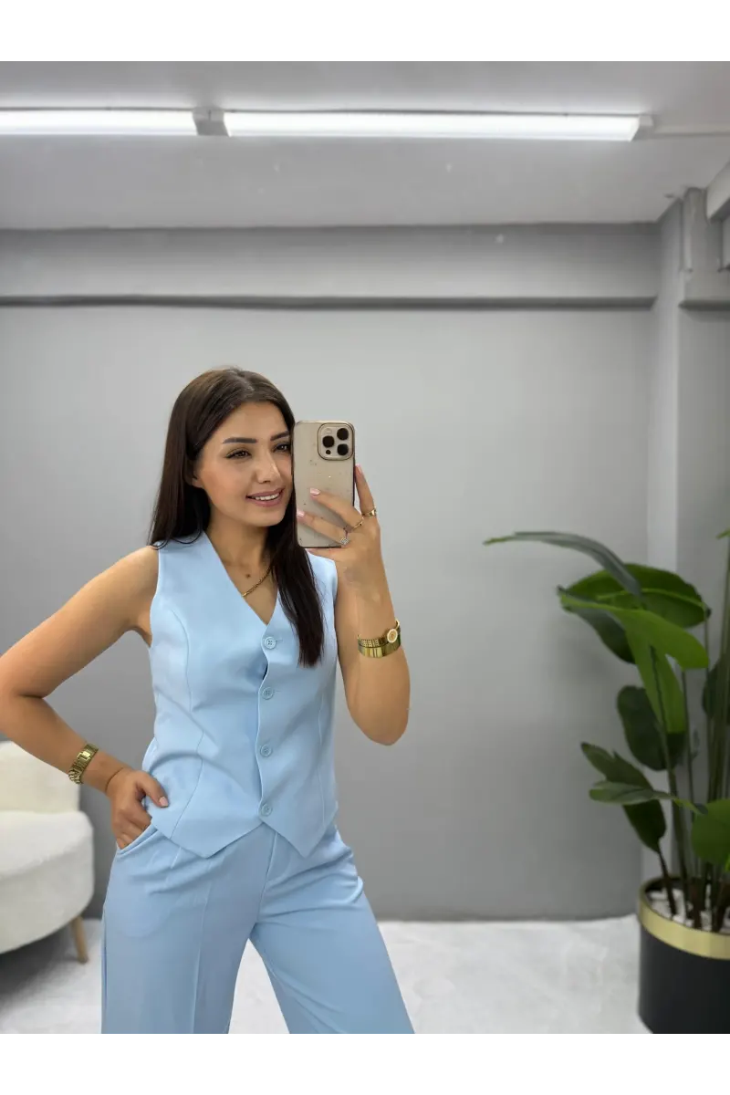 Raha Blazer Ceket Yelek Pantolon Takım