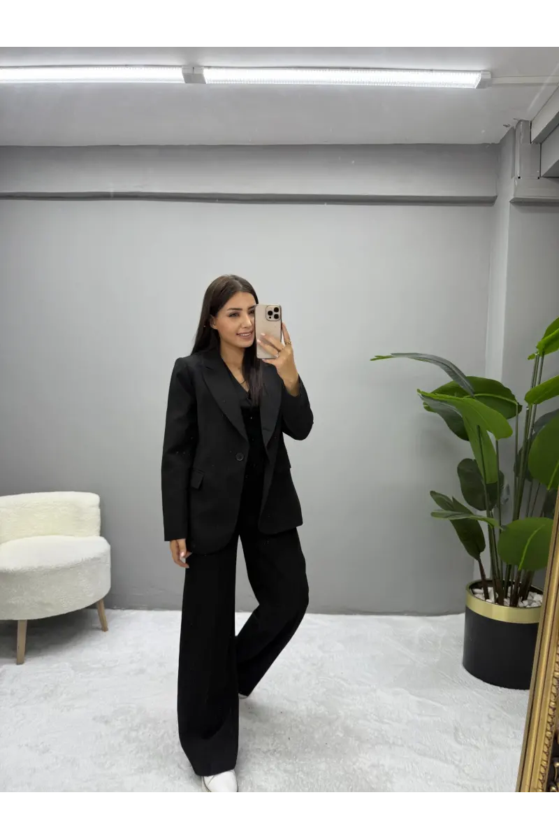 Raha Blazer Ceket Yelek Pantolon Takım