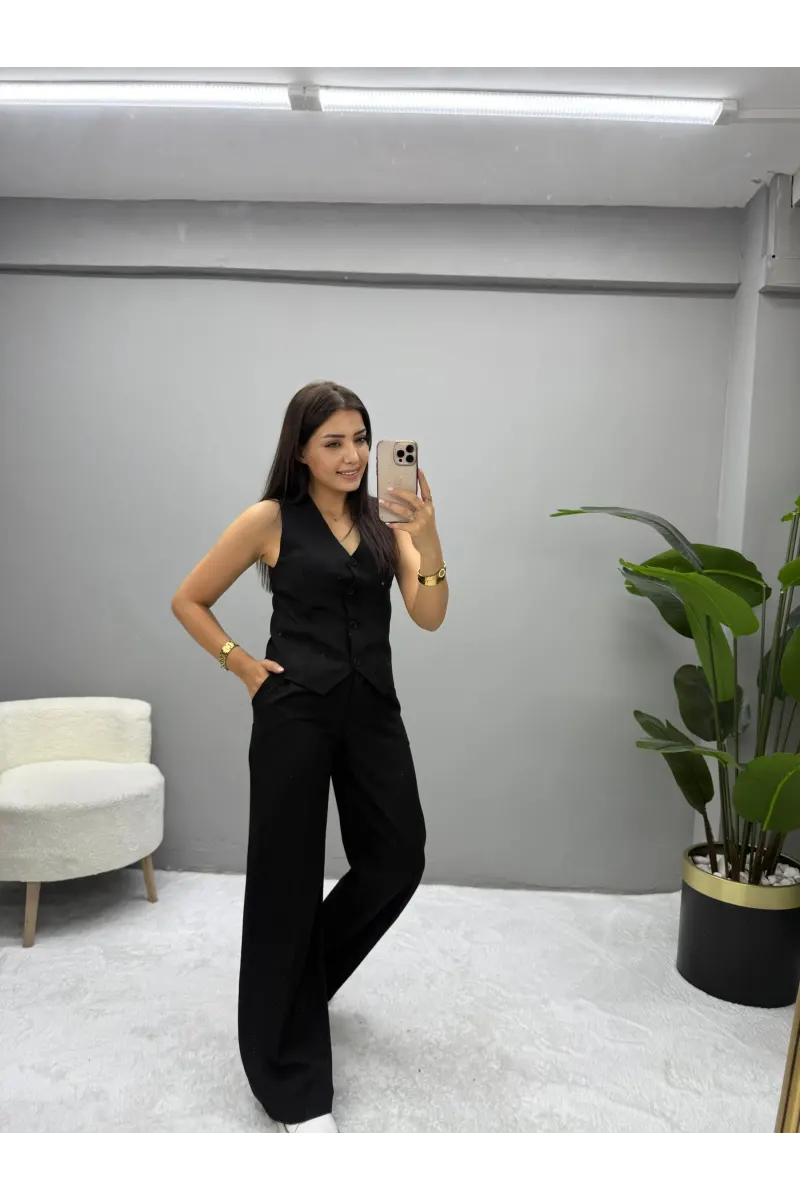 Raha Blazer Ceket Yelek Pantolon Takım