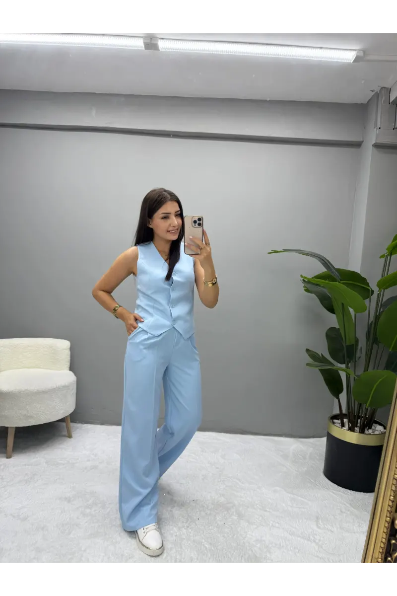 Raha Blazer Ceket Yelek Pantolon Takım