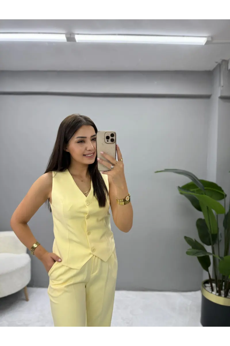 Raha Blazer Ceket Yelek Pantolon Takım