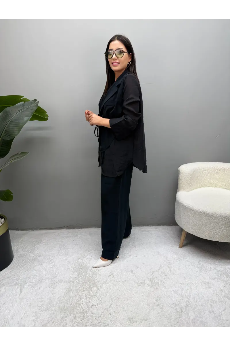 Valeska Tensel Ceket Pantolon Takım