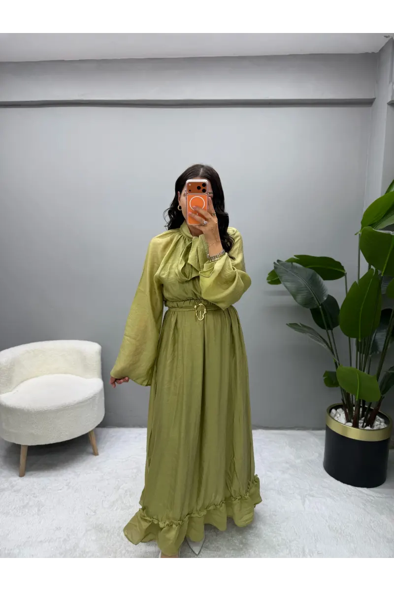 Coraline Gold Toka Detaylı Elbise
