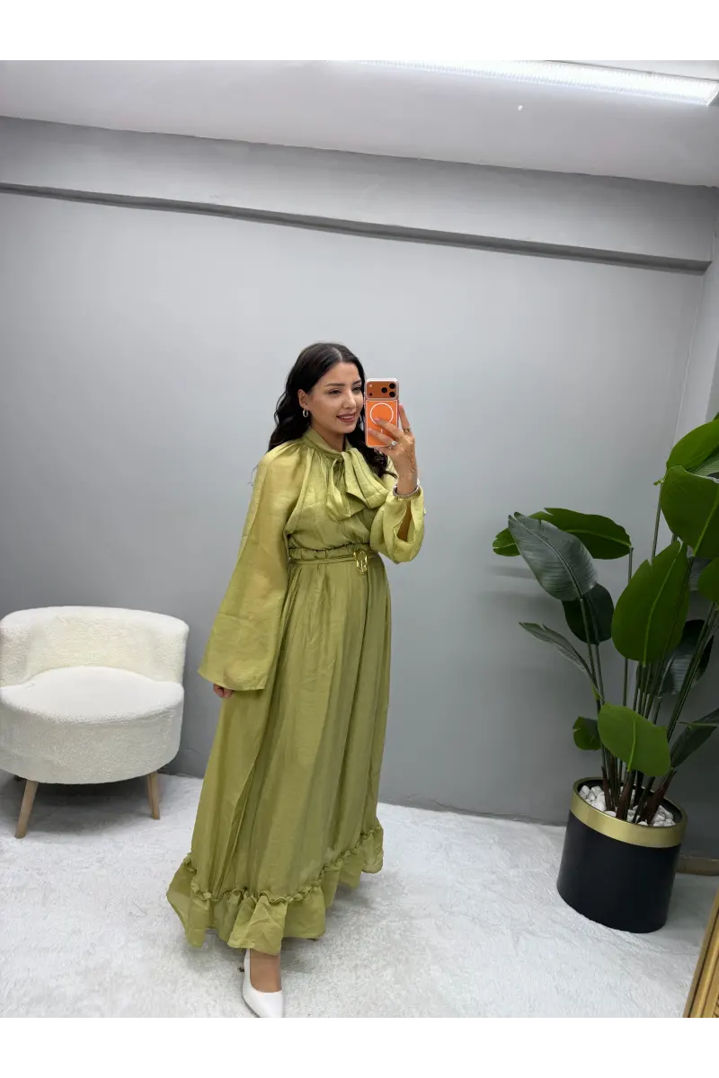 Coraline Gold Toka Detaylı Elbise