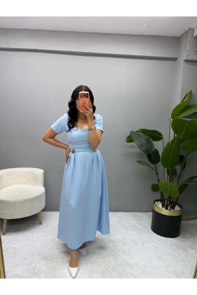 Armut Yaka Tokalı Elbise