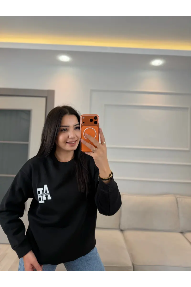 AB Nakışlı Üç İplik Sweatshirt
