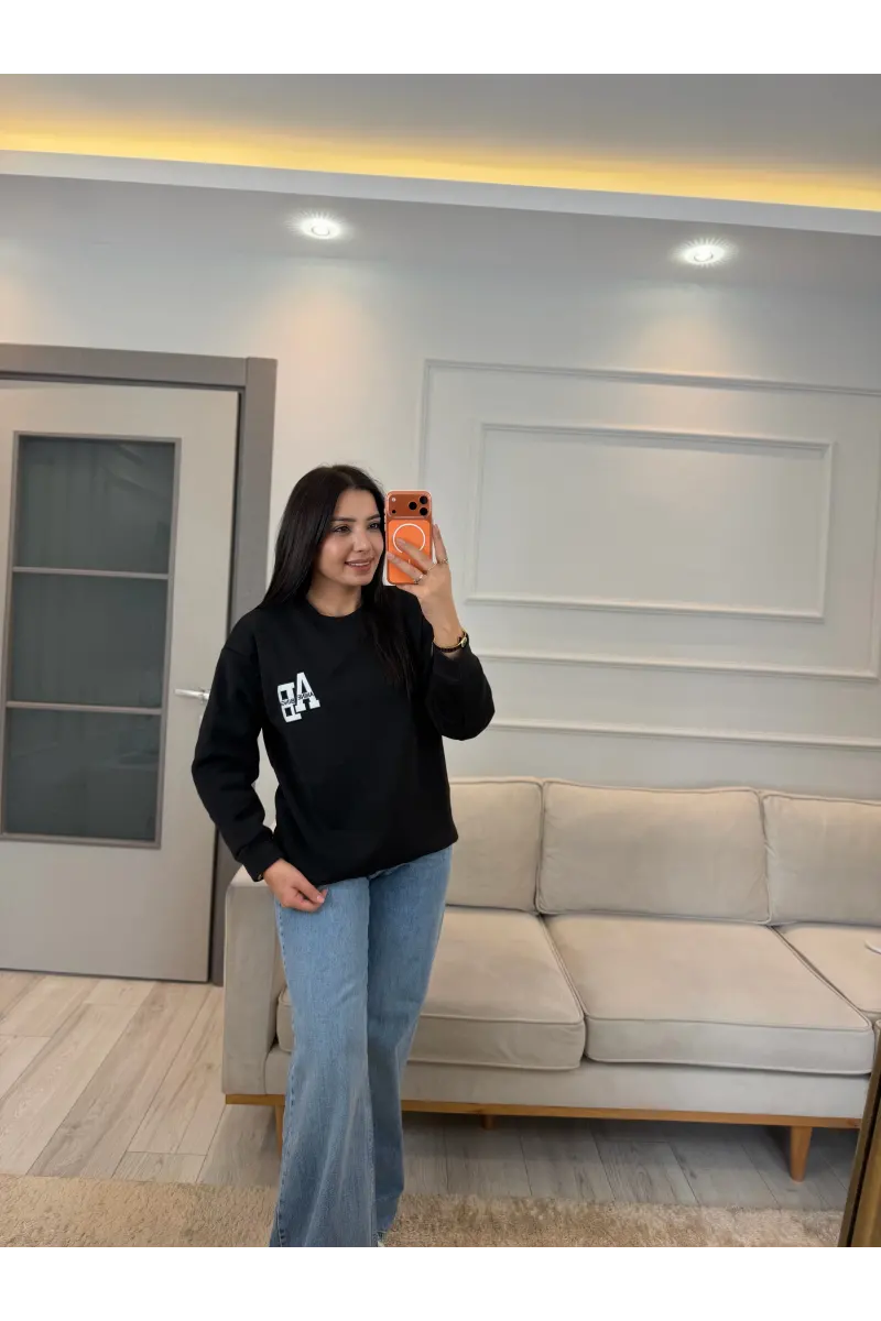 AB Nakışlı Üç İplik Sweatshirt