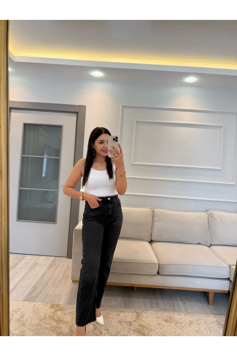 Astana Yüksek Bel Mom Jean Pantolon