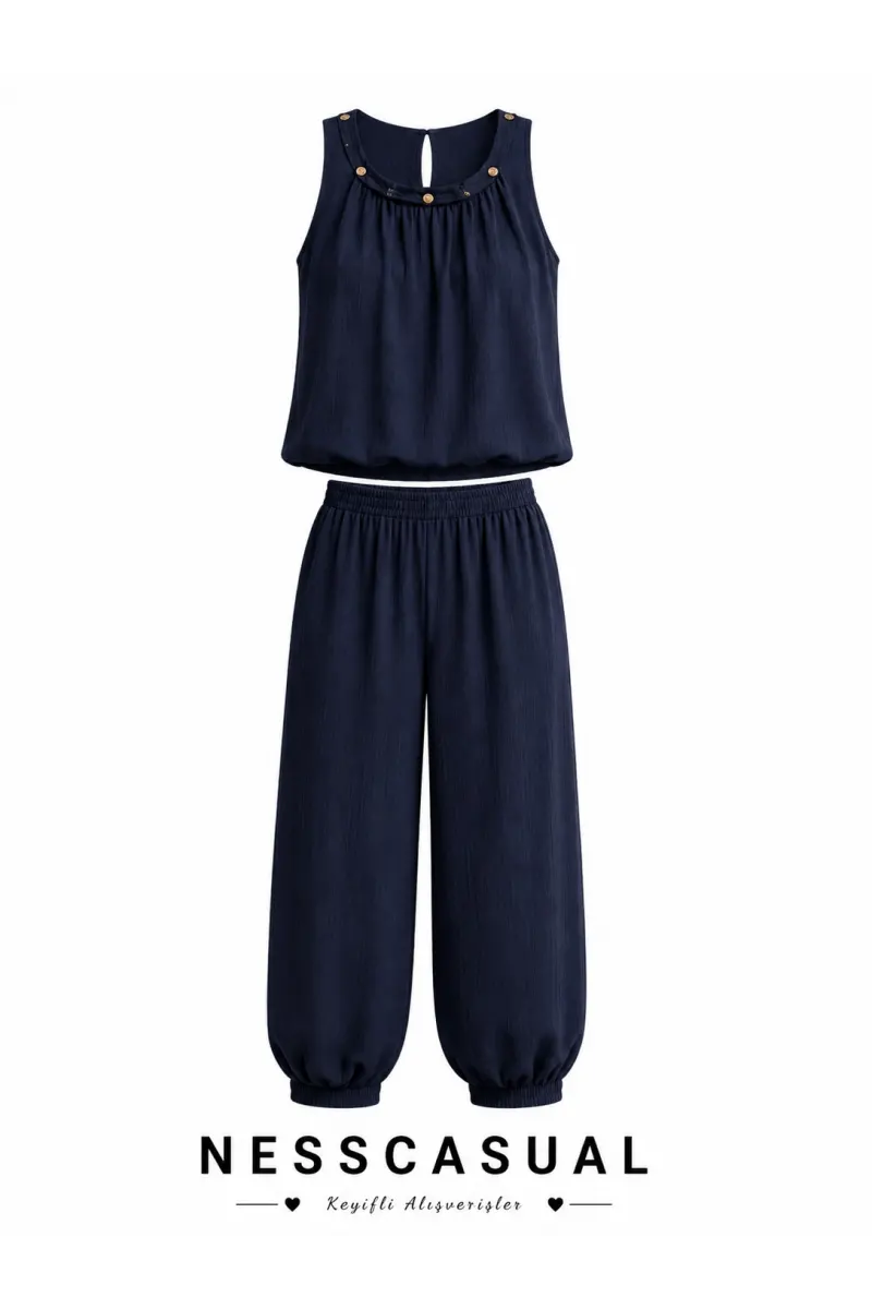 Balon Bluz Pantolon Takım