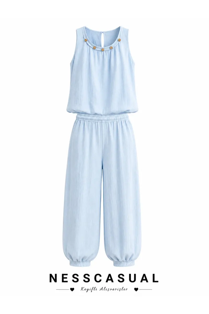 Balon Bluz Pantolon Takım