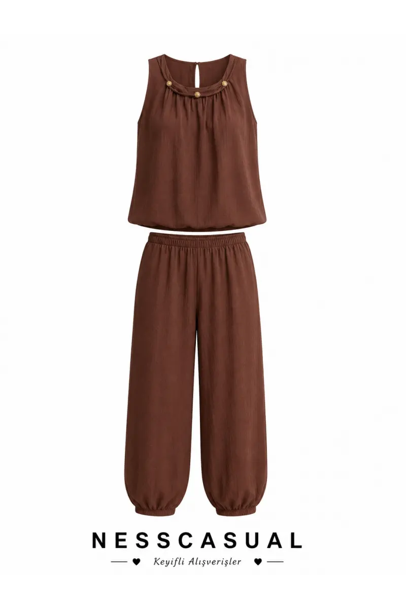 Balon Bluz Pantolon Takım