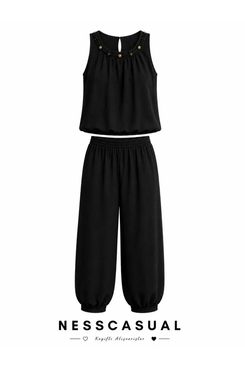 Balon Bluz Pantolon Takım